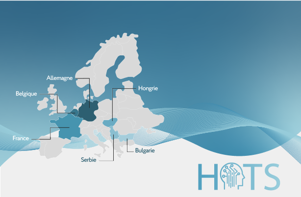 Image d'une carte de l'Europe indiquant les pays ou se déroulent l'étude clinique